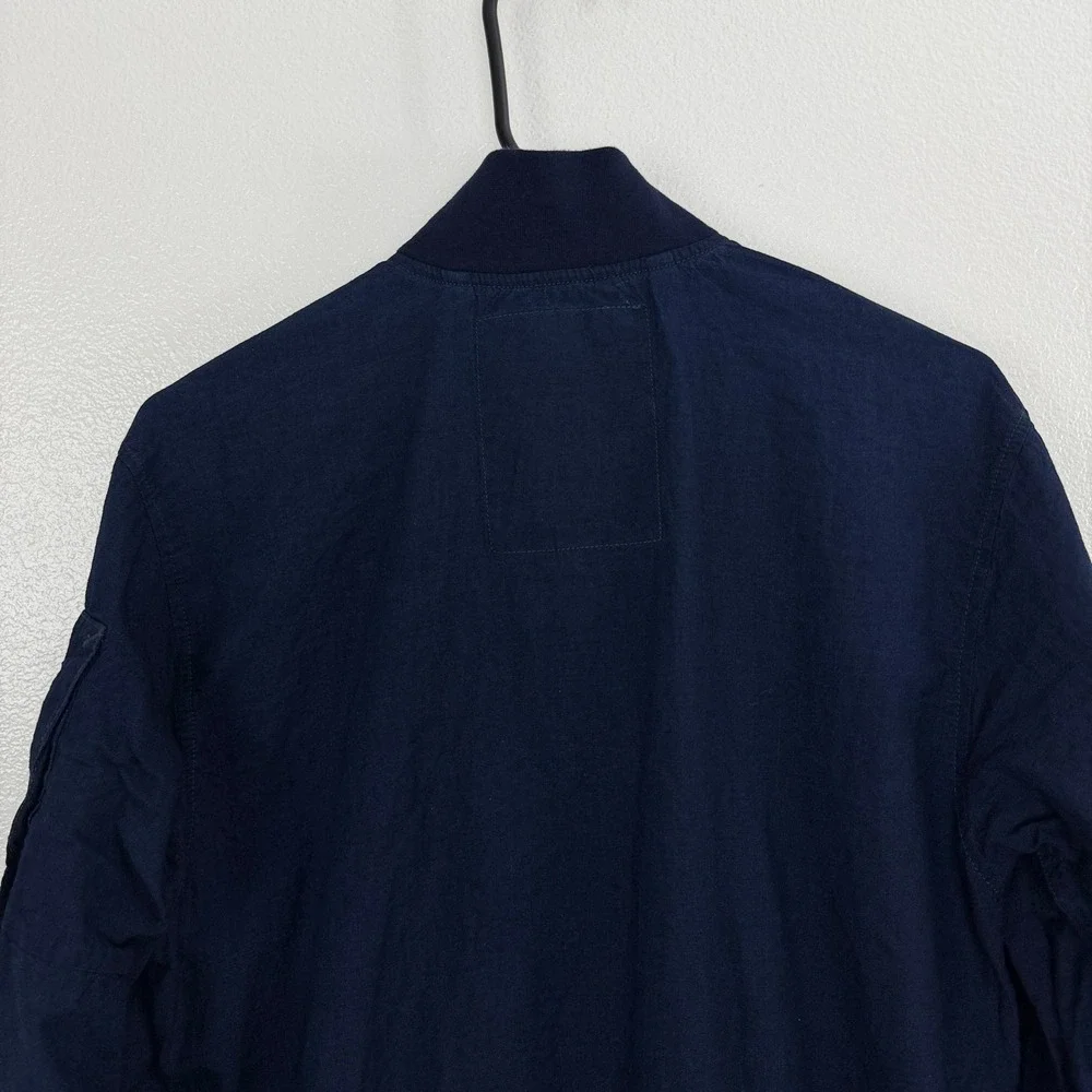 G-Star Raw Rackam DC Bomber Jacket Mens Small Navy Blue Denim D04536-6101-082